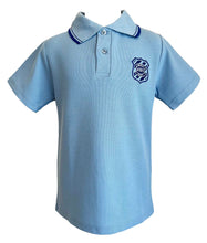 Load image into Gallery viewer, Blue SHORT Sleeve Polo
